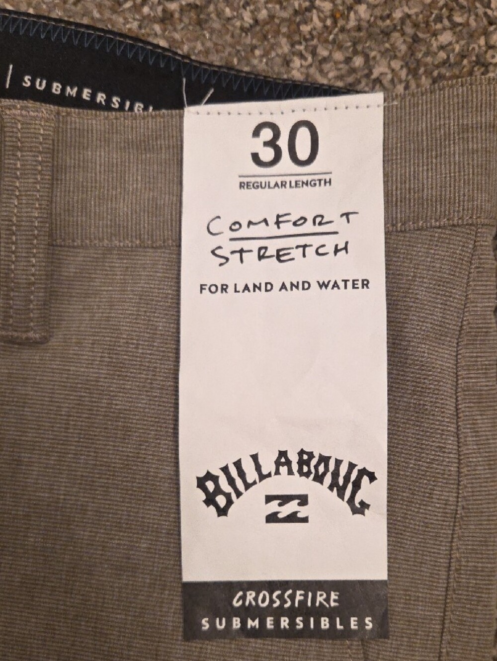 Billabong Men's Light Tan Flat Front Stretch Shorts - Picture 2 of 9